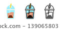 Bubble tea sweet milk drink with tapioca pearls 139065803
