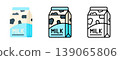 Milk carton box dairy beverage packaging container 139065806