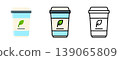 Matcha latte green tea creamy drink in takeaway cup 139065809