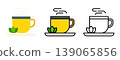 Hot tea cup herbal beverage warm drink concept 139065856