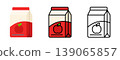 Fruit juice carton fresh beverage apple juice drink 139065857