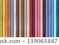 Colorful collection of various fabric seamless textures as backgrounds 139065887