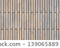 Seamless texture of wainscoting with grey-toned pine timber planks for background 139065889