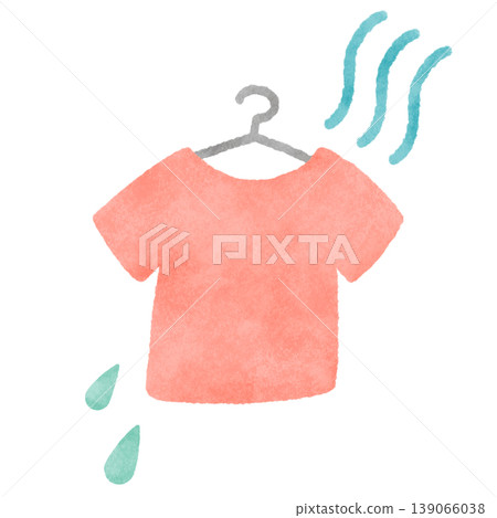 Hand-drawn style T-shirt illustration depicting humidity: rain, rainy season Hand-drawn style T-shirt illustration depicting humidity: rain, rainy season 139066038