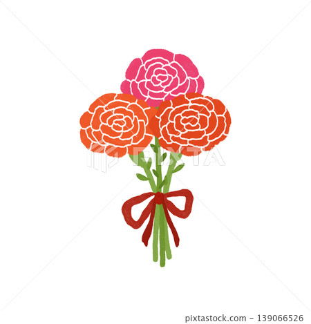 康乃馨花束的插圖 康乃馨花束的插圖 139066526