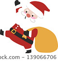 Christmas Santa claus playful cartoon character flat illustration 139066706
