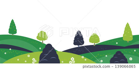 Seamless forest landscape background illustration Seamless forest landscape background illustration 139066865