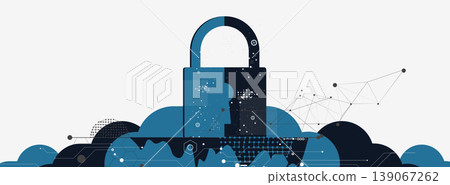 Cyber lock background and technology web services for business and internet project. 139067262