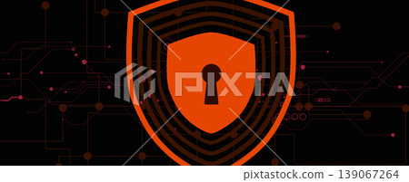 Cyber lock background and technology web services for business and internet project. 139067264