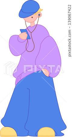 A street-style man listening to music A street-style man listening to music 139067422