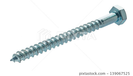 Construction screw close-up on a white isolated background 139067525