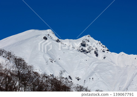 Winter view of Mount Tanigawa from inside the Tanigawadake Ropeway Winter view of Mount Tanigawa from inside the Tanigawadake Ropeway 139067791