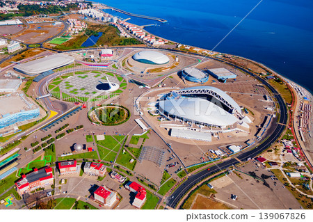 Sochi Olympic Park aerial panoramic view Sochi Olympic Park aerial panoramic view 139067826