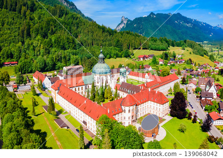 Ettal Abbey aerial panoramic view, Germany Ettal Abbey aerial panoramic view, Germany 139068042