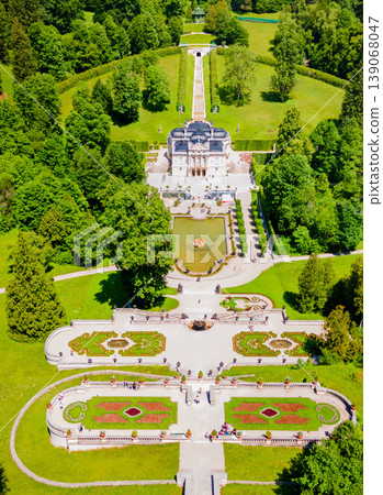 Schloss Linderhof Palace aerial panoramic view 139068047