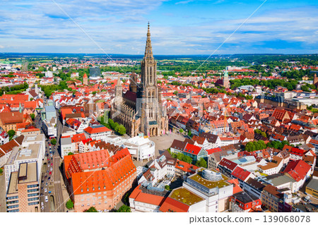 Ulm Minster Church aerial panoramic view, Germany Ulm Minster Church aerial panoramic view, Germany 139068078