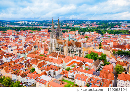 Regensburg city aerial panoramic view, Germany 139068194