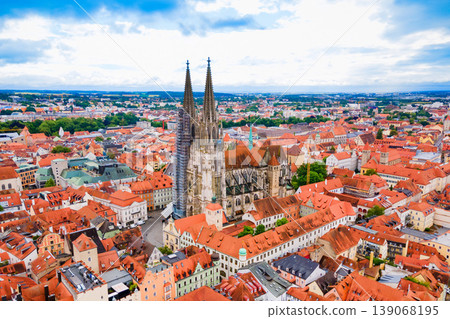 Regensburg city aerial panoramic view, Germany Regensburg city aerial panoramic view, Germany 139068195