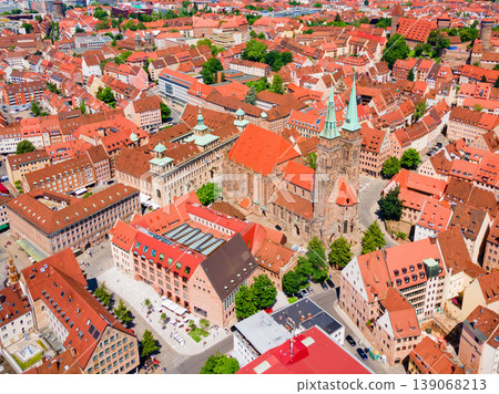 Nuremberg old town aerial panoramic view Nuremberg old town aerial panoramic view 139068213