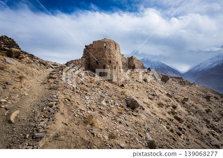 Yamchun Fort ruins near Vrang village in Tajikistan 139068277