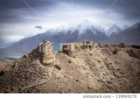 Yamchun Fort ruins near Vrang village in Tajikistan 139068278