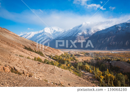 Mountain landscape view from Pamir highway, Tajikistan 139068280