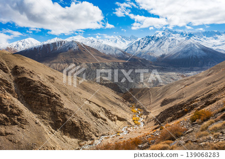 Mountain landscape view from Pamir highway, Tajikistan 139068283
