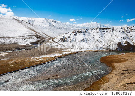 Mountain landscape view from Pamir highway, Tajikistan 139068288