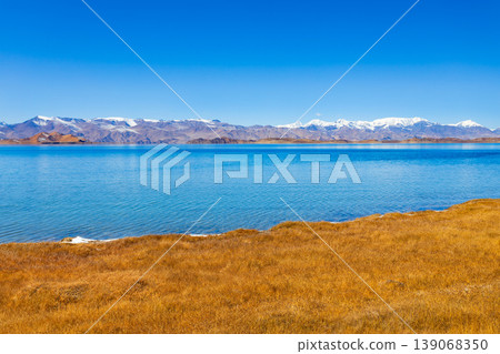 Karakul lake in the Pamir Mountains in Tajikistan Karakul lake in the Pamir Mountains in Tajikistan 139068350