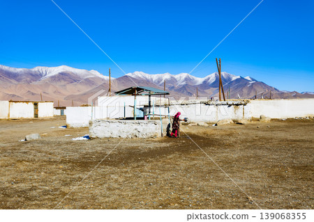 Karakul village in the Murghab region of Tajikistan 139068355