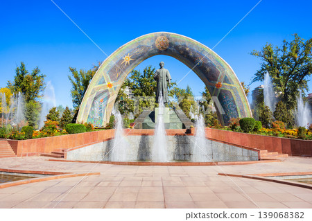 Rudaki monument at the Rudaki Park in Dushanbe Rudaki monument at the Rudaki Park in Dushanbe 139068382