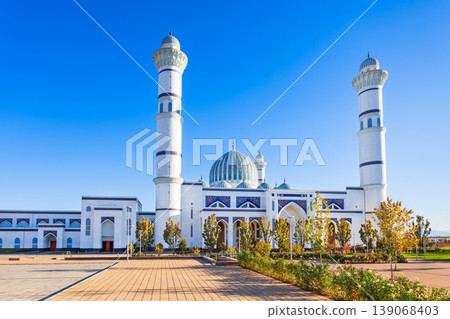 Central Cathedral Mosque of Dushanbe city aerial view Central Cathedral Mosque of Dushanbe city aerial view 139068403
