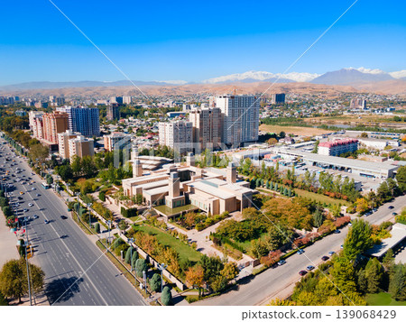 The Ismaili Centre aerial panoramic view, Dushanbe The Ismaili Centre aerial panoramic view, Dushanbe 139068429