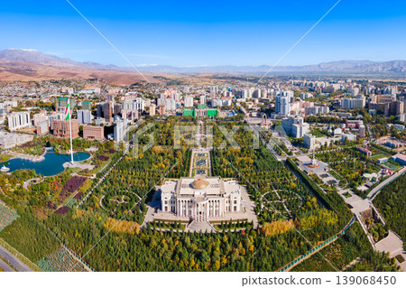 Palace of the Nation aerial panoramic view, Dushanbe Palace of the Nation aerial panoramic view, Dushanbe 139068450