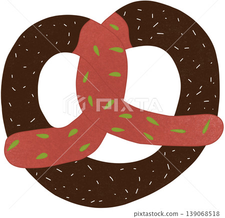 chocolate pretzel with strawberry 139068518