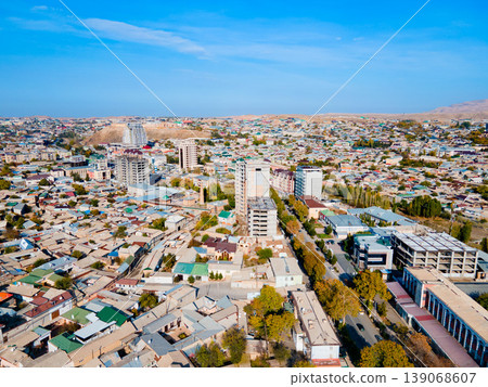 Istaravshan city aerial panoramic view in Tajikistan 139068607