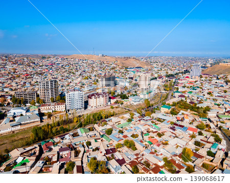 Istaravshan city aerial panoramic view in Tajikistan 139068617