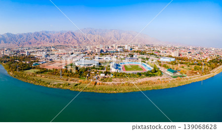 Khujand city aerial panoramic view in Tajikistan Khujand city aerial panoramic view in Tajikistan 139068628