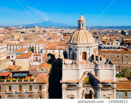 Badia di Sant Agata aerial panoramic view in Catania Badia di Sant Agata aerial panoramic view in Catania 139068651