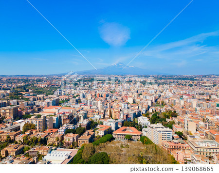 Catatania city centre aerial panoramic view, Italy Catatania city centre aerial panoramic view, Italy 139068665