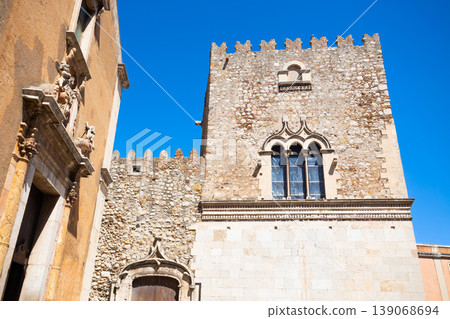Corvaja Palace is a medieval palace in Taormina city, Sicily Corvaja Palace is a medieval palace in Taormina city, Sicily 139068694