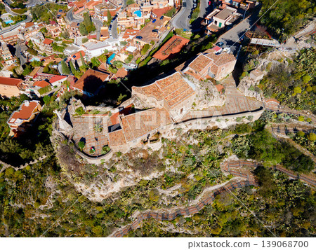 Chiesa Madonna della Rocca aerial panoramic view, Sicily Chiesa Madonna della Rocca aerial panoramic view, Sicily 139068700