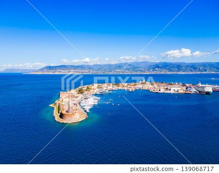 Santissimo Salvatore Fort, Madonna Lettera Stele, port aerial view, Messina 139068717