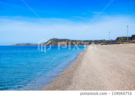 Beach in the Milazzo city centre, Sicily Beach in the Milazzo city centre, Sicily 139068758