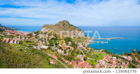 Cefalu city aerial panoramic view in Sicily, Italy Cefalu city aerial panoramic view in Sicily, Italy 139068776
