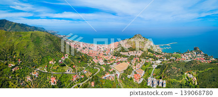 Cefalu city aerial panoramic view in Sicily, Italy 139068780