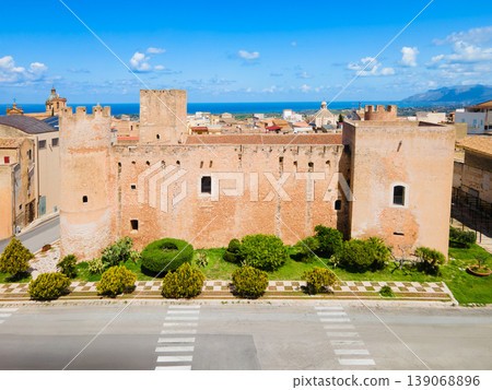 Alcamo Castle of the Counts of Modica aerial view 139068896