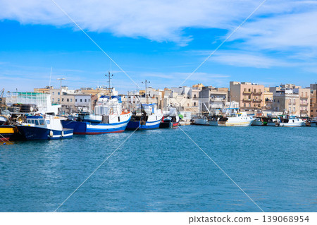 Trapani city port aerial panoramic view in Sicily Trapani city port aerial panoramic view in Sicily 139068954