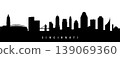 Vector silhouette illustration of Cincinnati urban skyline. 139069360