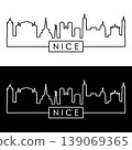 Nice skyline. Linear style. 139069365